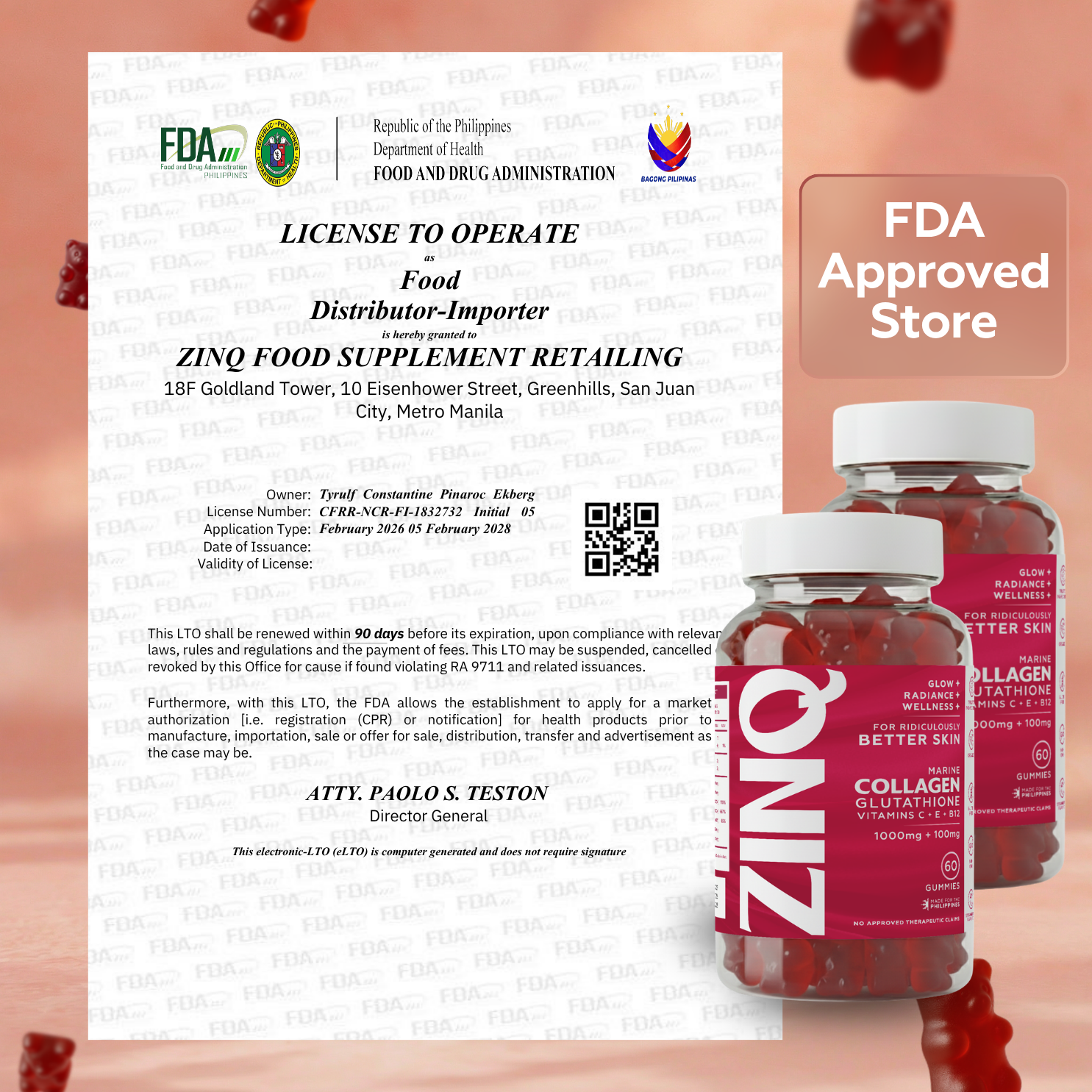 Glutathione + Collagen + Vitamin C + Vitamin E Gummies For Glowing Skin